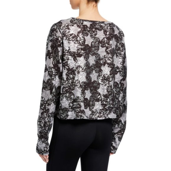 Foil Star-Print Cropped Pullover Sweater - Picture 5 of 11